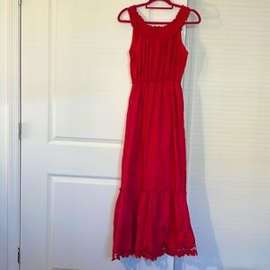 Beautiful long dress in pure cotton / size is Small (made in Italy)